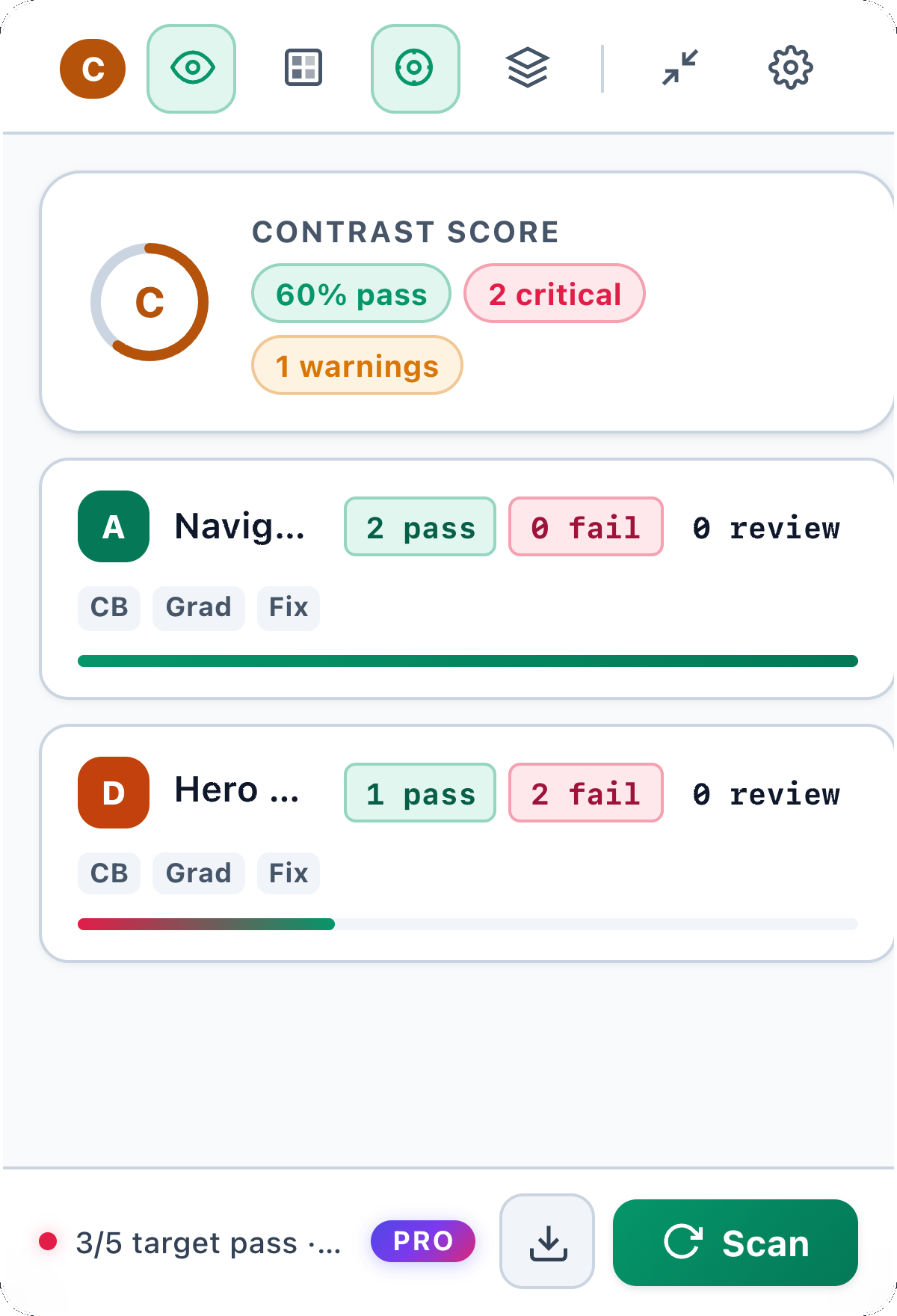 TintSense plugin with Color Vision Cards enabled